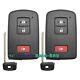 2 New Car Key Fob For Toyota Smart Key Keyless 3 Btn Remote Hyq14fba 281451-2110