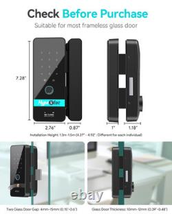 2025 New Smart Glass Door Lock for Frameless DoorsNo-Drill Keyless Entry Gate