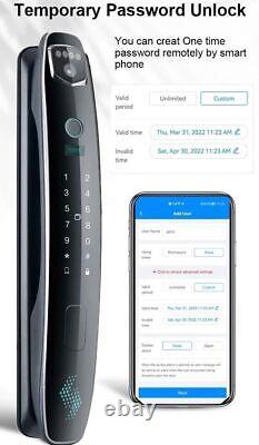 3D Face Recognition Digital Fingerprint Smart Door Lock Password Entry Doorbell
