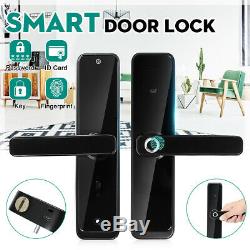 4 Way Fingerprint Electric Smart Door Lock Digital Password Touchcreen Keyless
