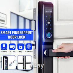 4 Ways Fingerprint Electric Smart Door Lock Digital Password ID Card Keyless