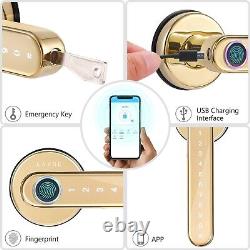 4-in-1 Keyless Entry Smart Lock, Fingerprint + Code + Mechanical Keys + Bluet