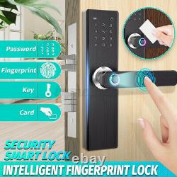 4 in 1 Smart Door Lock Keyless Security Fingerprint & Password Door Lock US