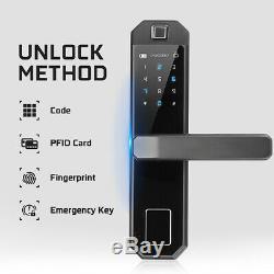 5 in 1 Electric Fingerprint Smart Door Lock Keyless Touchcreen Digital Password