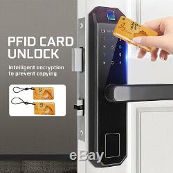 5 in 1 Electric Fingerprint Smart Door Lock Keyless Touchcreen Digital Password