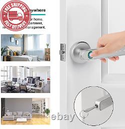 AIT Smart Fingerprint Door Lock, Biometric Door Lock with Handle, Keyless Entry