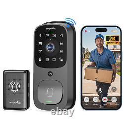 ARPHA Smart Fingerprint Door Lock Doorbell 2K Video Camera Keyless Deadbolt APP