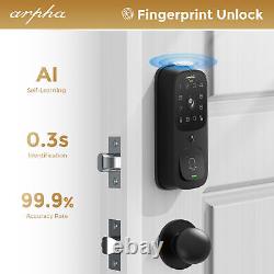 ARPHA Smart Fingerprint Door Lock Doorbell 2K Video Camera Keyless Deadbolt APP