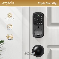 ARPHA Smart Fingerprint Door Lock Doorbell 2K Video Camera Keyless Deadbolt APP