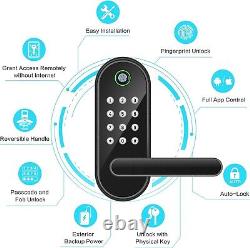 Advanced Keyless Entry Fingerprint Smart Door Lock Remote Control & App Access