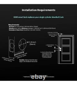 Aqara Smart Lock U100, Fingerprint Keyless Entry Door Lock with Apple Home Key