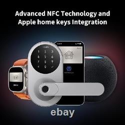 Aqara Smart Lock U300, Fingerprint Keyless Entry Door with Silver