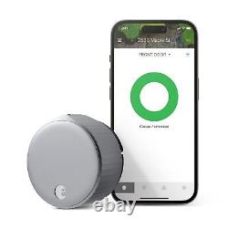 August Home Silver Wi-Fi Connected Smart Keyless Entry Door Lock Electronic D