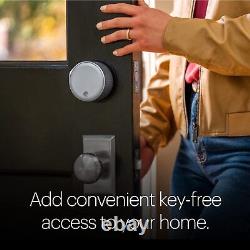 August Home Silver Wi-Fi Connected Smart Keyless Entry Door Lock Electronic D