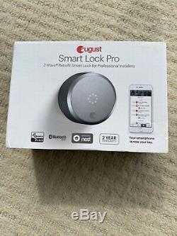 August Smart Lock 3rd Gen Keyless Home Entry with Your Smartphone, Dark Grey NEW