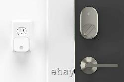 August Smart Lock + Connect BridgeWi-Fi, Keyless Home Entry Satin Nickel