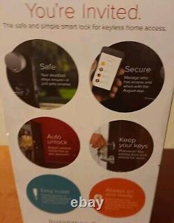 August Smart Lock Keyless Wi Fi dark gray box SL05-M01-S01