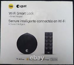 August Wi-Fi Smart Lock + Smart Keypad, Black (095-00192)