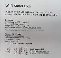 August Wi-Fi Smart Lock + Smart Keypad, Black (095-00192)