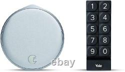 August Wi-Fi Smart Lock + Smart Keypad, Silver New