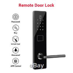 BT-Smart Door Lock Password Keyless Security Waterproof Card Unlock Touchscreen