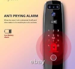 Biometric Fingerprint Security Smart Door Lock Camera Digital Keypad Home Entry