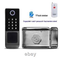 Biometric Smart Door Lock WiFi Waterproof TTLock App Card Keyless 12V For Tuya