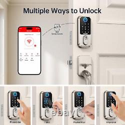 Biometric WiFi Fingerprint Smart Door Lock Keyless Entry Deadbolt w Handle, 1556