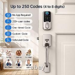 Biometric WiFi Fingerprint Smart Door Lock Keyless Entry Deadbolt w Handle, 1556