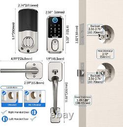 Biometric WiFi Fingerprint Smart Door Lock Keyless Entry Deadbolt w Handle, 1556