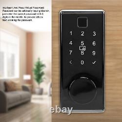 Black Smart Lock Keyless Entry Deadbolt Door Lock BT Fingerprint Entrance Gu Hot