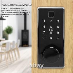 Black Smart Lock Keyless Entry Deadbolt Door Lock BT Fingerprint Entrance Gu Hot