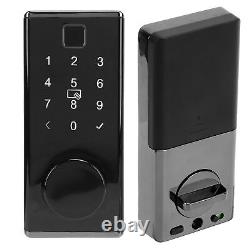 Black Smart Lock Keyless Entry Deadbolt Door Lock BT Fingerprint Entrance Gu Hot