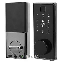 Black Smart Lock Keyless Entry Deadbolt Door Lock Fingerprint Entr 2BB