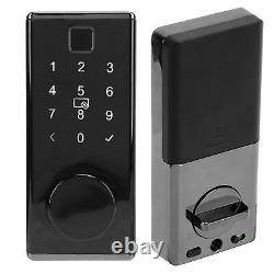 Black Smart Lock Keyless Entry Deadbolt Door Lock Fingerprint Entr FD5