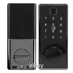 Black Smart Lock Keyless Entry Deadbolt Door Lock Fingerprint Entr SD3