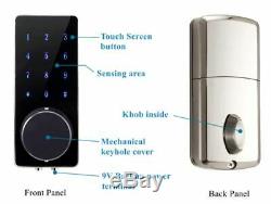 Bluetooth Smart Digital Door Lock Home Security Keyless Touch Password Dead Bolt