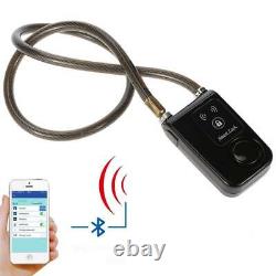 Bluetooth Smart Lock With Alarm Bicycle Motorcycle Keyless Padlock APP Control