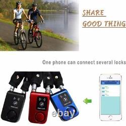 Bluetooth Smart Lock With Alarm Bicycle Motorcycle Keyless Padlock APP Control