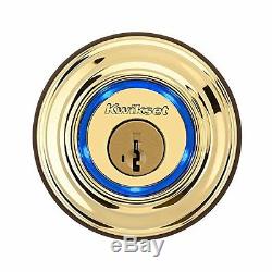 Brass Kwikset Kevo Smart Deadbolt Door Lock Keyless Bluetooth Digital Touch iOS