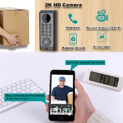 Camera Smart Lock, 3-in-1 Camera+Doorbell+Fingerprint Keyless Entry, Built-in Wi