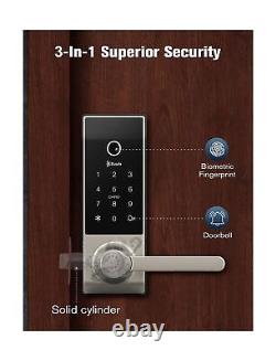 Contour Keyless Smart Lock 2 in 1 Doorbell Fingerprint WiFi with Handle, App