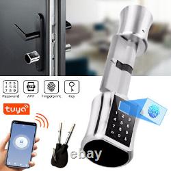 Cylinder Lock With APP Keyless Smart Fingerprint Door Lock for 40-100mm door