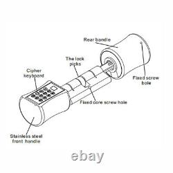 Cylinder Lock With APP Keyless Smart Fingerprint Door Lock for 40-100mm door