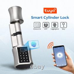 Cylinder Lock With APP Keyless Smart Fingerprint Door Lock for 40-100mm door