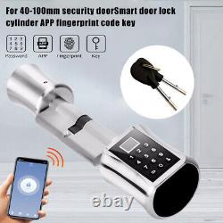 Cylinder Lock With APP Keyless Smart Fingerprint Door Lock for 40-100mm door