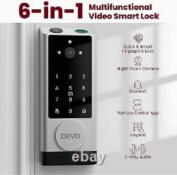 Devo G1 Video Smart Lock with Camera & Doorbell 6-in-1 Keyless Entry Door Lock