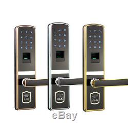 Digital Door Lock Touch Screen Fingerprint Password Keyless Smart Home Security
