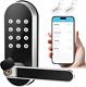 Digital Smart Lock With Code Passcode, Electric Doorknob/handle, Keyless Black