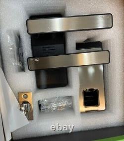 Diy Smart Lock Fingerprint Modern Silver And Black Keyless Keypad